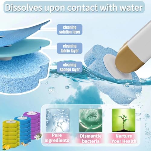 Disposable Toilet Brush with 36 Refills, Toilet Bowl Cleaner, Toilet Cleaning - Image 2