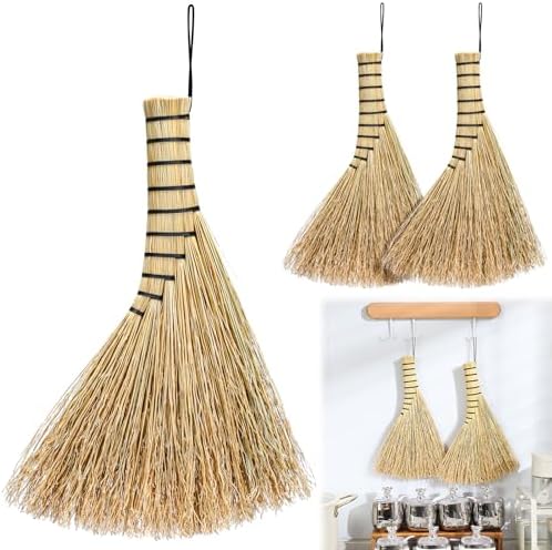 Suclain 2 Pack Corn Whisk Brooms, 12 Inch Small Hand Brooms by Suclain