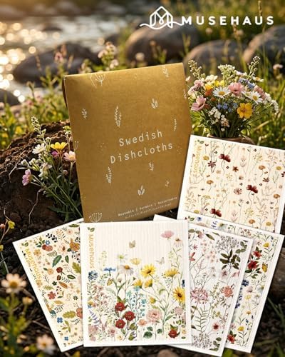 5 Pack Reusable Swedish Dishcloths, Wild Flower - Image 6