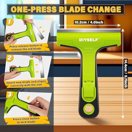 DIYSELF Razor Blade Scraper, 4 Inch Razor Blade Tool - Image 6