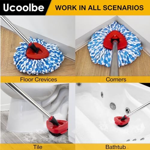 Spin Mop Replace Head for O-Cedar RinseClean 2-Tank Mop Refill, 4+3 Pack - Image 4