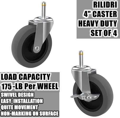 RILIDRI 4-Inch Swivel Stem Caster - Image 3