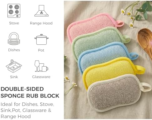 Dual Sided Kitchen Sponges and Scrubbers 10-Pack, Microfiber Non-Scratch - Image 6