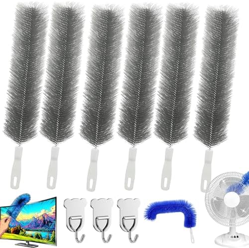 Bendable Microfiber Head, Reusable Dust Remover, 2026 Upgrade Fan Cleaner Brush by BIBIFACTORY