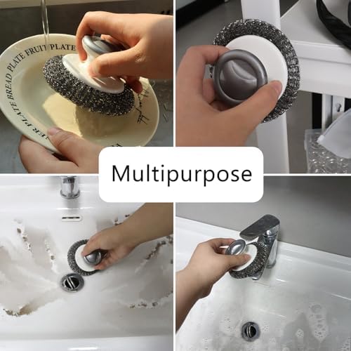 2 Pack Stainless Steel Wool Scrubber, Scrubbing Scouring Pad, Steel Wool - Image 5