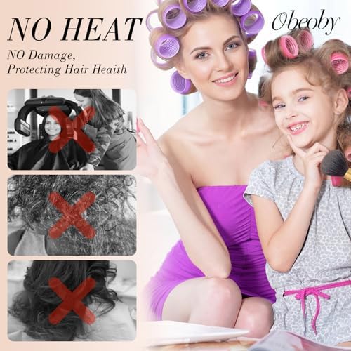 obeoby 4 Sizes Hair Rollers Curler Set - Image 5