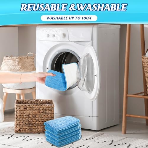 80 Pack Microfiber Mop Pads Machine Washable Flat Mop Head Replace - Image 6