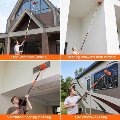 Window Washing Kit with Extension Pole 20FT, Squeegee - Image 6