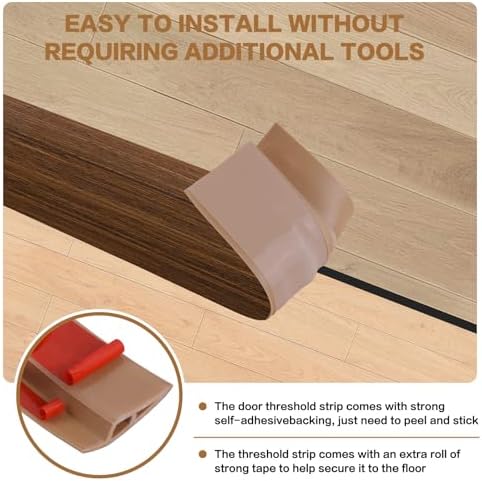 Floor Transition Strip Vinyl Door Threshold Ramp Self Adhesive Carpet Edging - Image 3