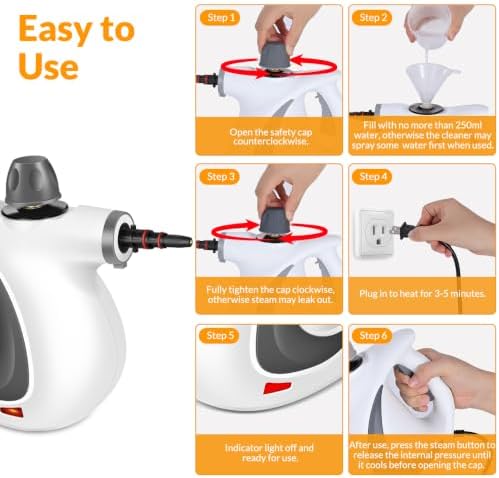 Handheld Steam Cleaner, Pressurized Hot Steam - Image 6