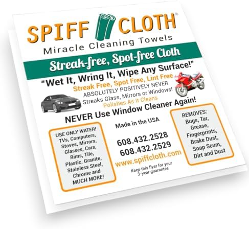 1-Count Miracle Cleaning Towel, Streak-Free, Cleans by Spiff+Cloth