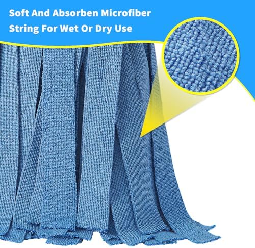 Microfiber Cloth Mop, Commercial Cloth Mops 52“ Stainless Steel Handle - Image 5