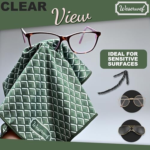 WESERWEF Design Microfiber Glasses Cleaning Cloth – Premium Cleaning Cloth - Image 6