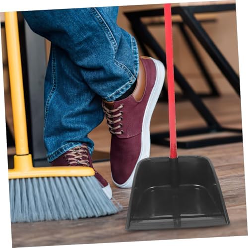 NUOBESTY Plastic Dustpan with Long Handle Upright Lobby Dustpan Stand Up Indoor - Image 4