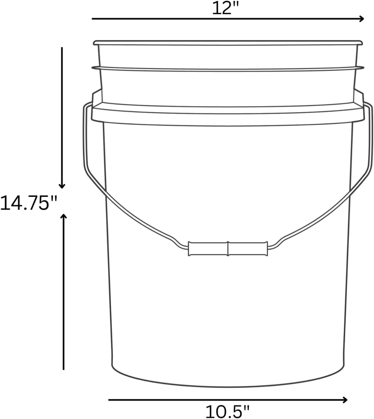 House Naturals 5 Gallon Premium HPDE Plastic Bucket - Made in USA Food Grade Storage Container, BPA Free All Purpose Pail (2, Magenta)