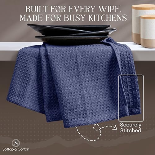 Waffle Weave Dish Towels 4 Pack, 16x26 Inches, Quick Dry Towels - Image 6