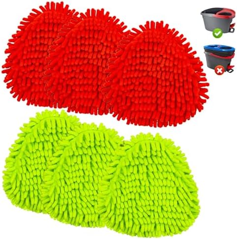 6 Pack Chenille Mop Heads Replacement by Unknown