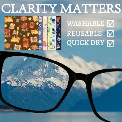 CREATCABIN 6Pcs Glasses Cleaning Cloth Book Microfiber Cleaning Cloths Suede - Image 4