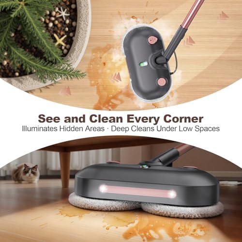 Scrubbing Steam Mop with Rotating Pad, Spin Steam Cleaner - Image 6