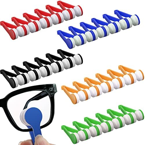 30 Pieces Mini Sun Glasses Eyeglass Microfiber Cleaner Glasses Soft Brush Tool by TOODOO