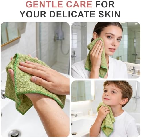 10 Pack Premium Washcloths, Highly Absorbent and Super Soft Face Towels - Image 6
