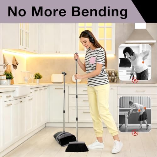 Broom and Dust Pan Combo Set, 51.2" Long Handle - Image 6