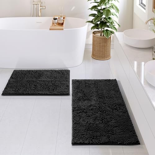 Hearth & Harbor Bathroom Rugs, Chenille Bath Mat - Image 2