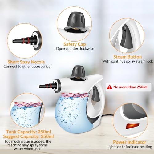 Handheld Steam Cleaner, Pressurized Hot Steam - Image 4