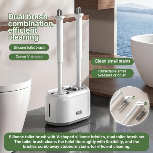 ROOM127 Wall-Mounted 2-in-1 Toilet Brush Set - Image 4
