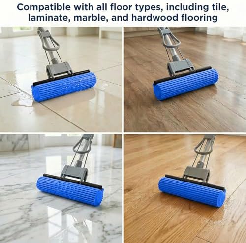 12 Pcs Roller Mop Refill Blue PVA Sponge Mop Head Replacement Bulk Absorbent - Image 5