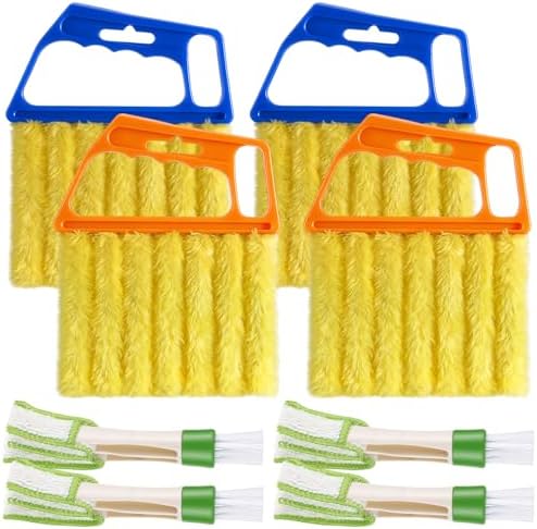 8PCS Window Blind Cleaner Duster Tool, 7-Finger Microfiber Blind Duster by EVEPRUS