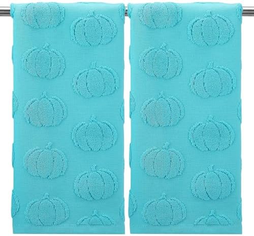 Mindsoft 2 Pcs Fall Hand Towels 3D Pumpkin Jacquard by Mindsoft