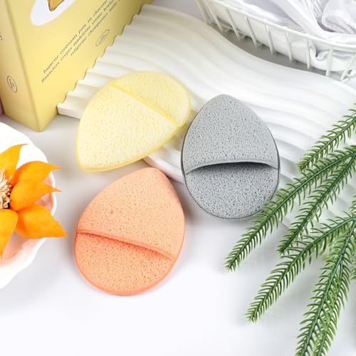 Reusable Face Scrubber Sponges – 3-Pack Gentle Exfoliating Makeup Remover Pads - Image 7