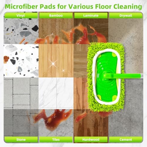 Reusable Microfiber Chenille Mop Pads Compatible - Image 5