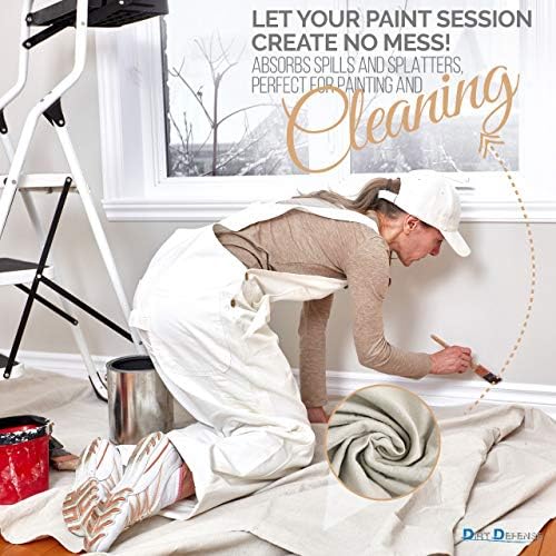 DIRT DEFENSE Drop Cloth Cotton Tarp Large Canvas Tarp - Image 2