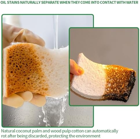 Sponges Kitchen Natural Dish Sponge Plant-Based Biodegradable Compostable - Image 4
