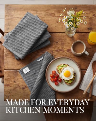 Bumble Kitchen Towels, 100% Cotton, Dish Towels Gray - Image 2