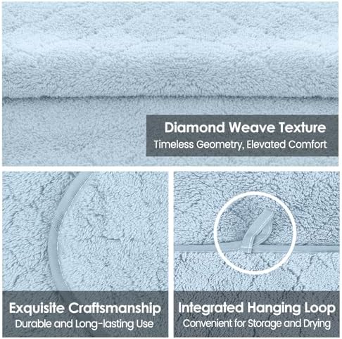 JML Bath Towels, 30 in x 60 in, Light Blue - Image 3