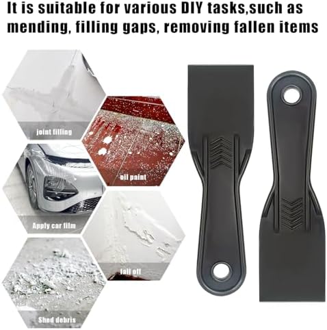 6 Pack Plastic Putty Knife Set, Drywall Repair, Plastering, Wallpaper Removal - Image 7