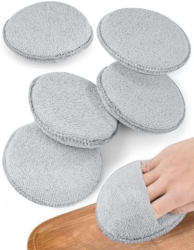 NiHome 5 Inch Wood Conditioner Cutting Board Wax Oil Applicator Pads 6 Pack by NiHome