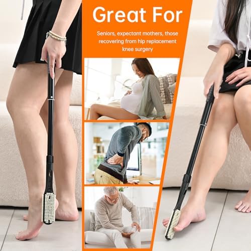 Long Handle Foot Scrubber with Toe Gap Cleaner, 18.8" - Image 6