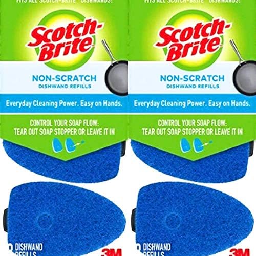 Multi Purpose Non Scratch Dish Wand Refills by Scotch Brite Blue 6 Pack - Image 2