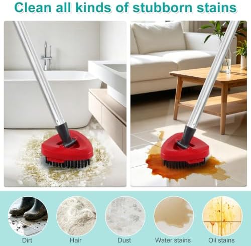 Upgraded Spin Mop Replace Scrub Mop Brush Compatible - Image 4