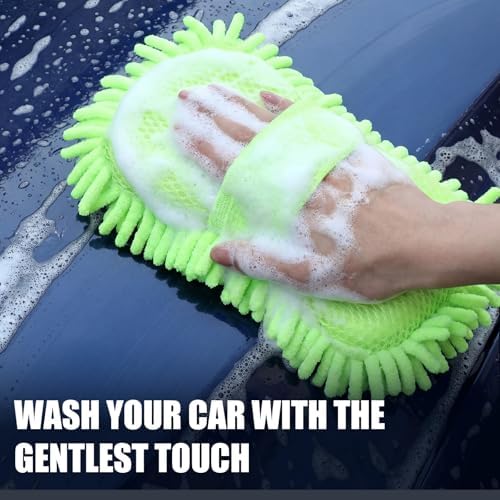 3 Pack Chenille Premium Scratch-Free Microfiber Car Wash Sponges, Non-Scratch - Image 4