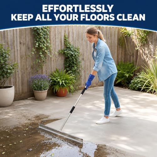 Large Floor Squeegee, 304 Stainless Steel Heavy Duty Water Removal Tool - Image 4