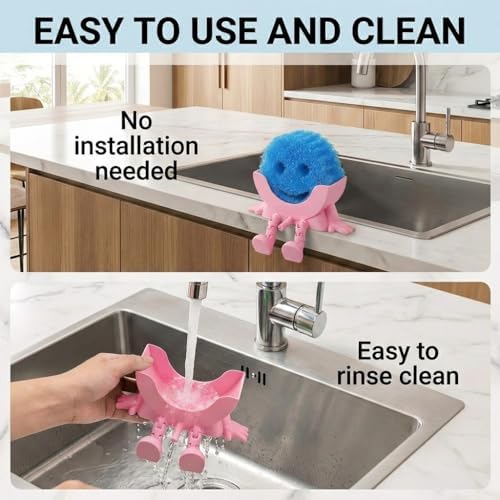 Creative Drainage Sponge Holder: Traceless Glue, 3D Printed Funny Kitchen Sink - Image 5