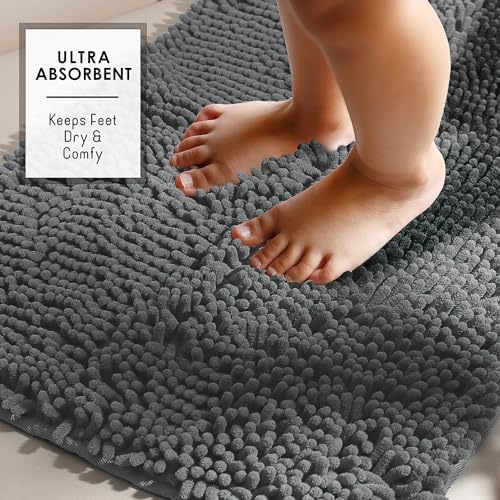 Hearth & Harbor Bathroom Rug Set, 2 Piece Chenille - Image 5