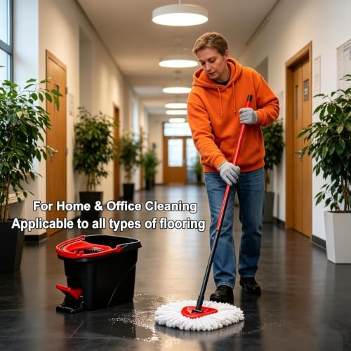 12PCS Spin Mop Replacement, 100% Microfiber, Machine Washable, 360° Rotation - Image 7