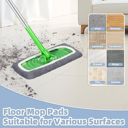 Reusable Mop Pads for Swiffer Sweeper Mop, Microfiber Wet Pads Refill - Image 5