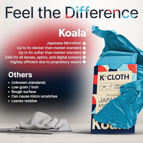 Koala Lens Cleaning Cloth | Japanese Microfiber | Blue & Purple - Image 5
